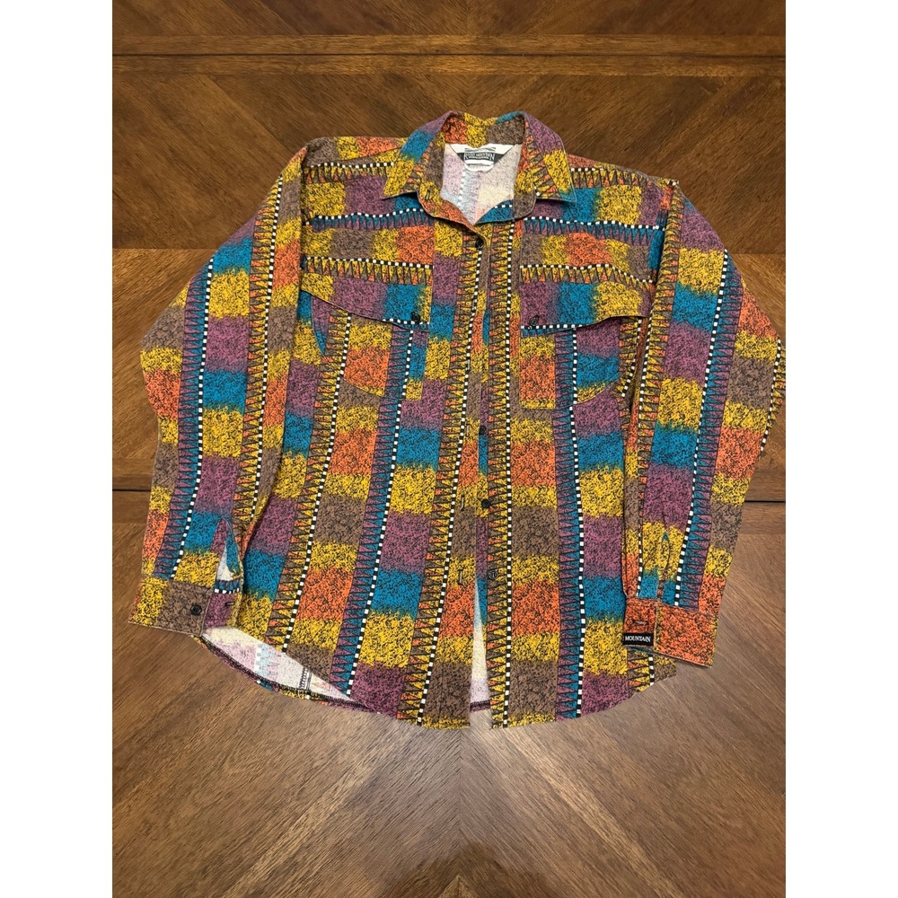 Vintage Rocky Mountain Clothing Co Southwestern Print Button Down Shirt USA Made
